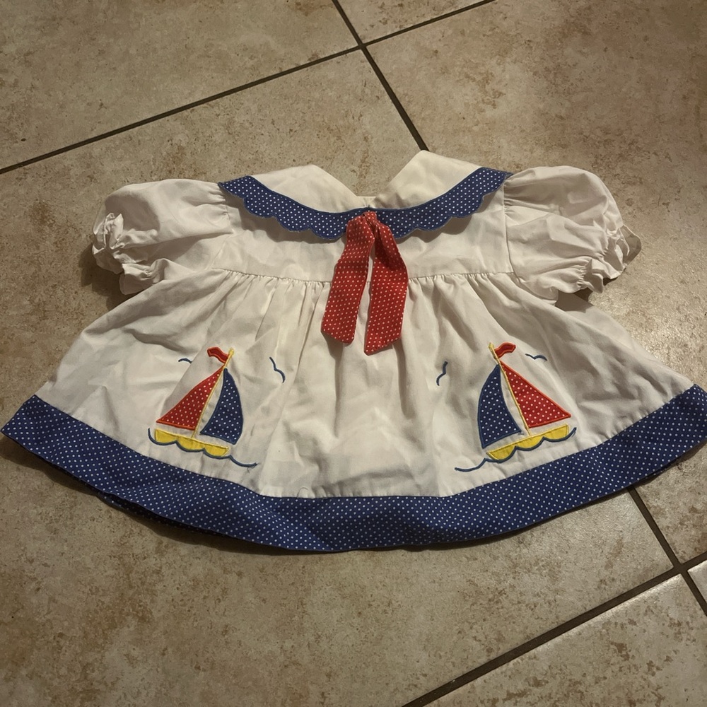 Vintage sailor baby top